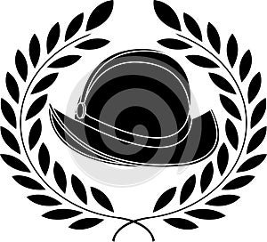 Stencil of conquista helmet