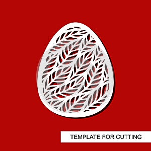 Stencil of a cute decorative easter egg.