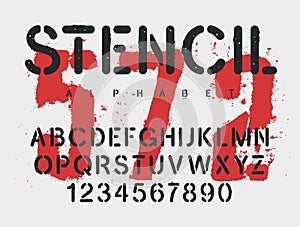 Stencil font 005