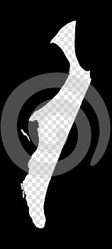 Stencil map of Fraser Island.