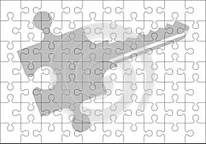 Stencil of puzzle key