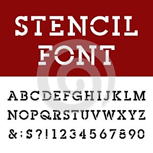 The Stencil Slab Serif Alphabet Vector Font