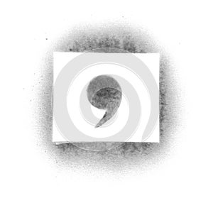 Stencil symbols in spray paint