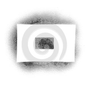 Stencil symbols in spray paint