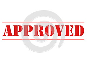 RED APPROVED STENCIL