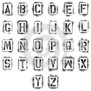 Stencils in spray paint