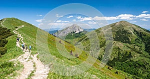 Steny, Velky Rozsutec and Stoh hills in Mala Fatra mountains in Slovakia