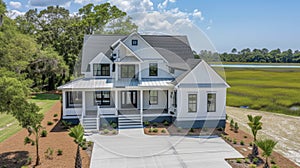 Step into this airy openconcept home and be greeted by the gentle sounds of the nearby marsh inviting relaxation and photo