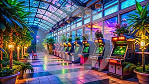 Step Back in Time with VR Arcade Experience the Nostalgia of 80s 90s and Modern Gaming in a photo
