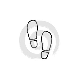 Step, foot line icon. Simple, modern flat vector illustration for mobile app, website or desktop app