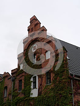 Step gable of a clinker building of an outbuilding of Wiligrad castle