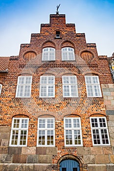 Step gable on a historic house in Viborg