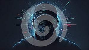 hackers realm commands life code graphics. ai generated