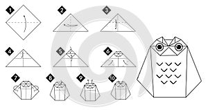 Step by step how to make origami owl bird