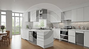 Interior of modern comfortable kitchen