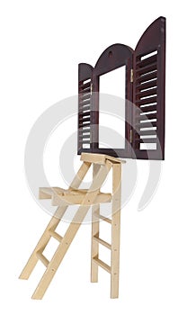 Step Ladder Next to Window