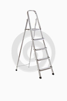 Step ladder over white background