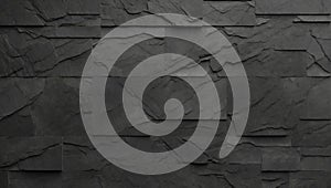 Midnight Elegance: Seamless Dark Limestone Aura. AI generate