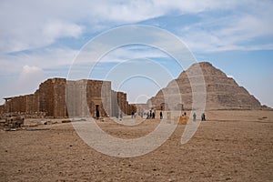 Step pyramid of Djoser in Saqqara, an archeological remain in the Saqqara necropolis, Egypt