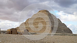 The Step Pyramid of King Djoser (Djeser or Zoser) in Saqqara, Egypt