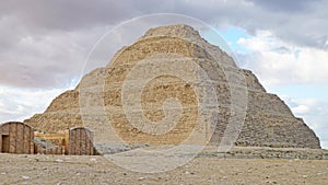 The Step Pyramid of King Djoser (Djeser or Zoser) in Saqqara, Egypt