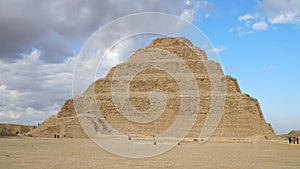 The Step Pyramid of King Djoser (Djeser or Zoser) in Saqqara, Egypt photo