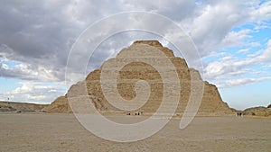 The Step Pyramid of King Djoser (Djeser or Zoser) in Saqqara, Egypt photo