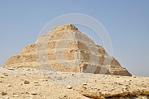 the step pyramid on saqqara egypt