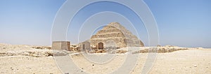 step pyramid at Saqqara is the oldest surviving large stone building in the world. Built by the architect Imhotep in Saqqara for