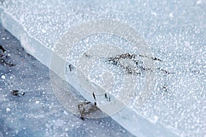 Step of the river ice