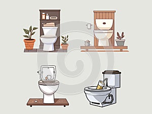 Illustration of Sleek Toilet Bowl - Elevating Bathroom Elegance