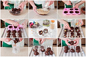 A Step by Step Collage of Making Easter Egg with Surprise