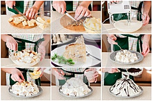 A Step by Step Collage of Making Pancho Cake photo