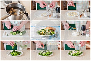 A Step by Step Collage of Making Quail Egg Salad