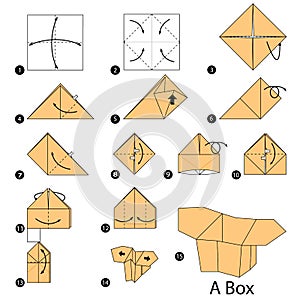 Step by step instructions how to make origami A Box.