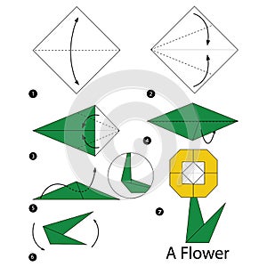 Step by step instructions how to make origami A Flower.