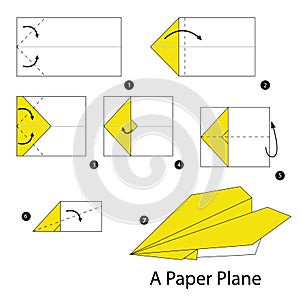 Step by step instructions how to make origami A Plane photo