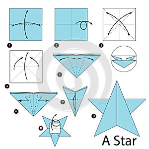 Step by step instructions how to make origami A Star.