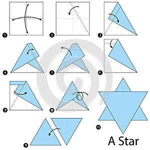 Step by step instructions how to make origami A Star.