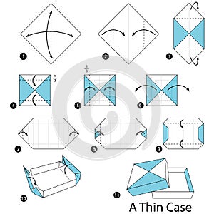 Step by step instructions how to make origami A Thin Case.