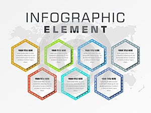 Seven Options Infographic Element with Number