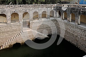 Step Well, Qutb or Qutub Shahi Tombs, Ibrahim Bagh, Hyderabad, Telangana, India