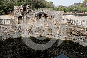 Step Well, Qutb or Qutub Shahi Tombs, Ibrahim Bagh, Hyderabad, Telangana, India