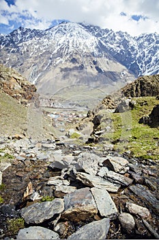 Stepantsminda town in Georgia