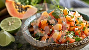 A stepbystep guide on how to make a delicious papaya and lime salsa at home complete with helpful visuals photo