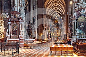 Stephans dome in vienna from inside