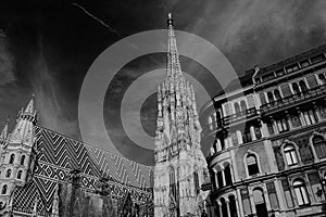 Stephansdom cathedral on stephansplatz in Vienna Austria;