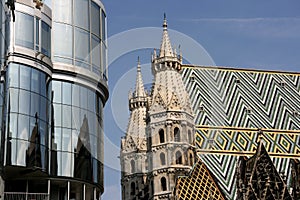 Stephansdom and Haas Haus photo
