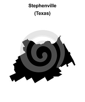 Stephenville outline map