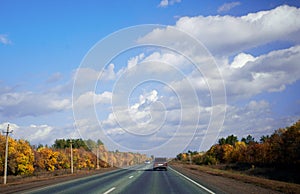 Steppe hills in the fall, Ural mountains